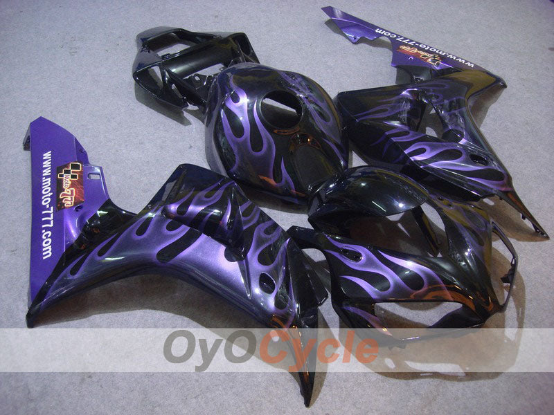 Kit carenatura a iniezione per CBR1000RR 06-07 - Viola, Nero - Fiamma #OYO87900591 Immagine principale del prodotto