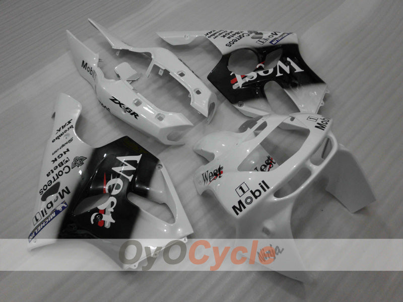 Kit carene a iniezione per NINJA ZX-6R 94-97 - Bianco, Nero - West #OYO87902996 Immagine principale del prodotto
