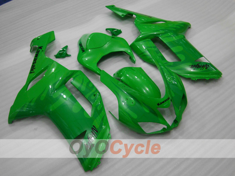 Kit Carenatura ad iniezione per NINJA ZX-6R 07-08 - Verde - Fiamma #OYO87901932 Immagine principale del prodotto