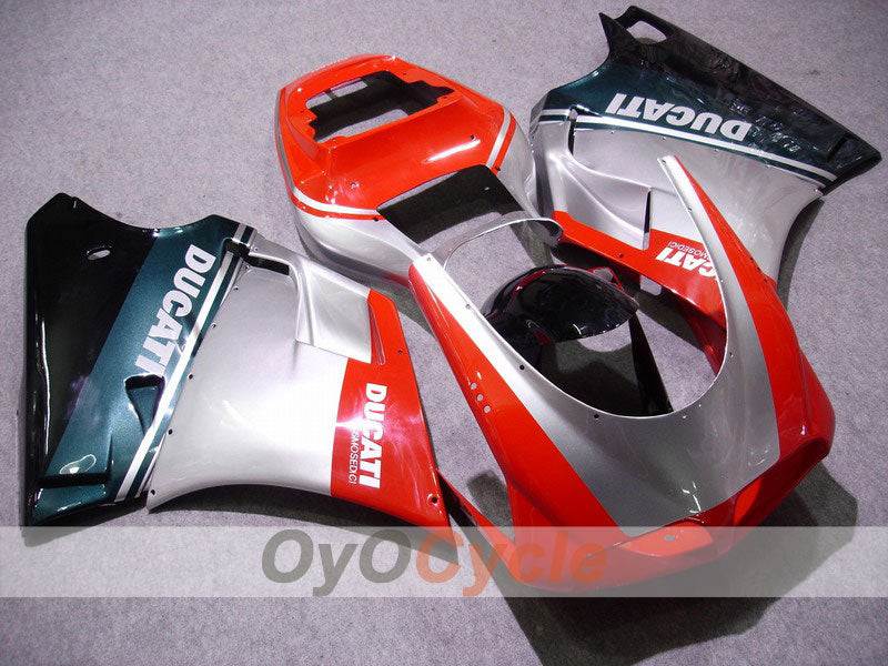 Carena a iniezione per Ducati 748 del 94-02 - Rosso, Argento - Stile di fabbrica #OYO87902053 Immagine principale del prodotto