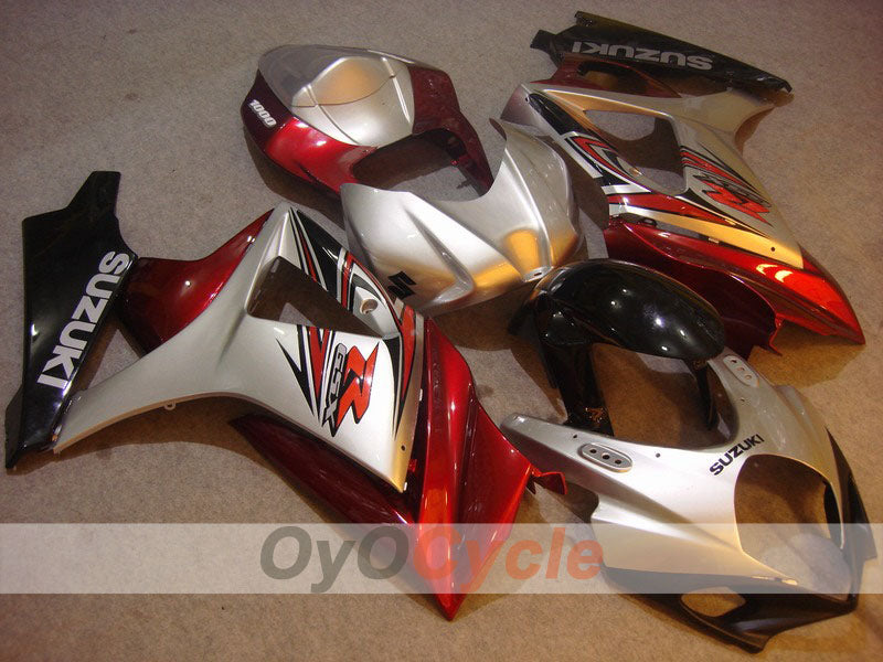 Kit carene a iniezione per GSX R1000 07-08 - Rosso, Argento - Stile di fabbrica #OYO87902129 Immagine principale del prodotto