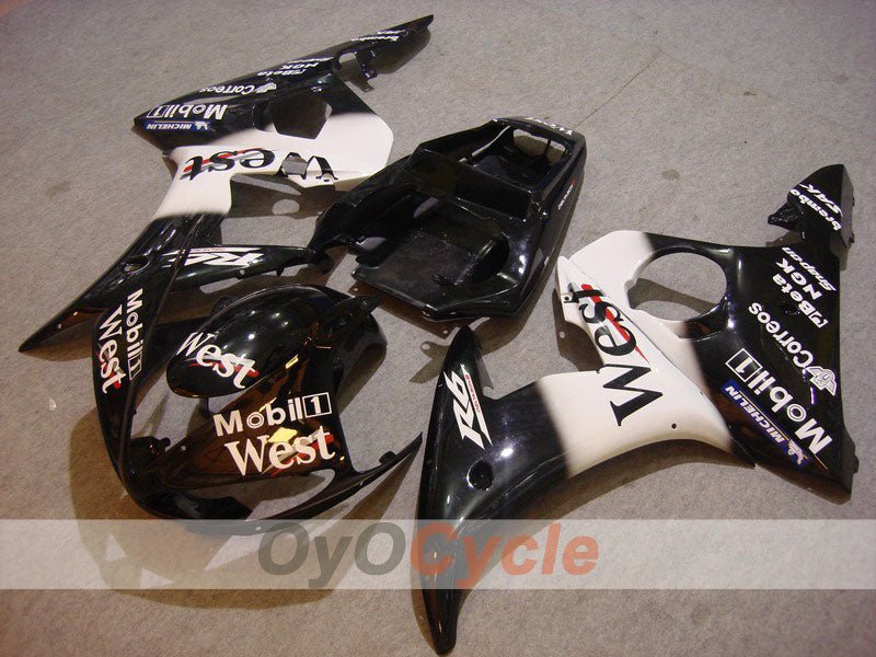 Kit carenatura a iniezione per YZF-R6 05 - Bianco, Nero - Ovest #OYO87902642 Immagine principale del prodotto