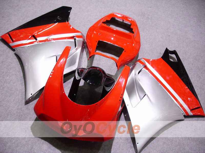 Kit carene a iniezione per Ducati 996 del 99-02 - Rosso, Argento - Stile originale #OYO87902206 Immagine principale del prodotto