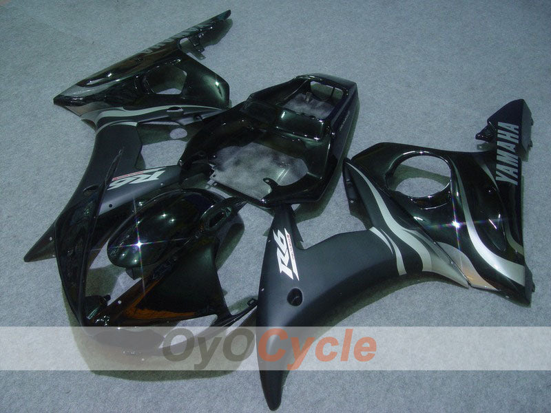 Kit carenatura a iniezione per YZF-R6 05 - Nero, Argento - Fiamma #OYO87902640 Immagine principale del prodotto