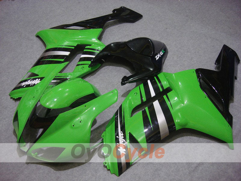 Carena a iniezione per NINJA ZX-6R 07-08 - Verde, Nero - Stile di fabbrica #OYO87901921 Immagine principale del prodotto