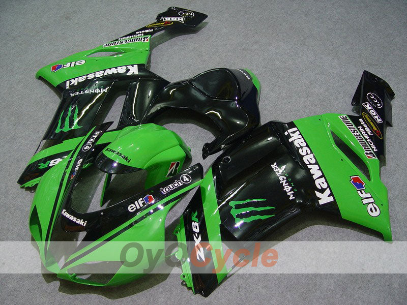 Kit carene a iniezione per NINJA ZX-6R 07-08 - Verde, Nero - Monster #OYO87901954 Immagine principale del prodotto