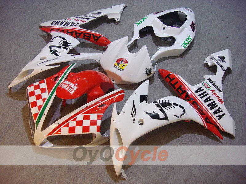Kit carene a iniezione per YZF-R1 04-06 - Rosso, Bianco, Opaco - ABARTH #OYO87900816 Immagine principale del prodotto