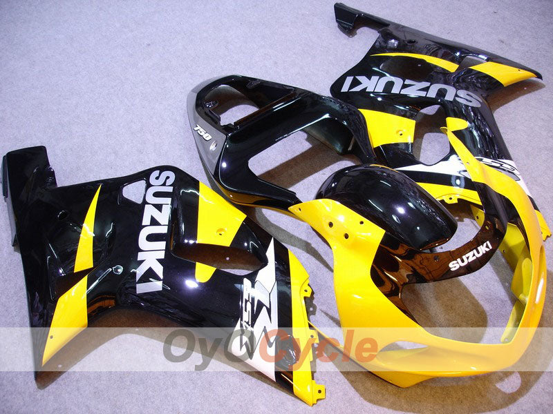 Kit carenatura a iniezione per GSX R750 00-03 - Giallo, Nero - Stile di fabbrica #OYO87901114 Immagine principale del prodotto