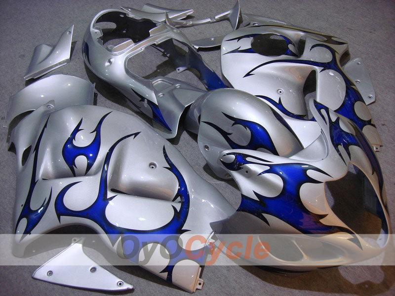 Kit Carene a Iniezione per GSXR1300 Hayabusa 99-07 - Blu, Argento - Fiamma #OYO87902661 Immagine principale del prodotto