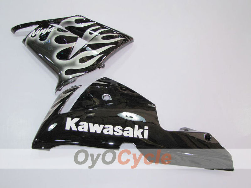Kit carene stampate a iniezione per NINJA ZX-10R 04-05 - Nero, Argento - Fiamma #OYO87902819 Immagine secondaria del prodotto