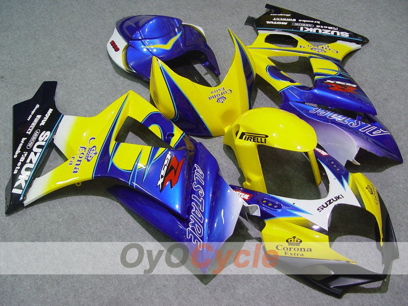Kit Carene a Iniezione per GSX R1000 del 07-08 - Giallo, Blu - Corona #OYO87902080 Immagine principale del prodotto