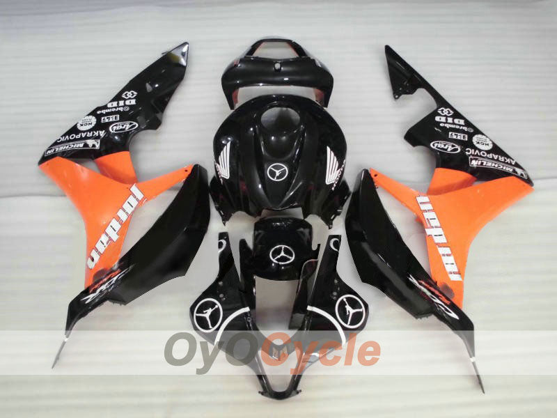 Kit carenatura a iniezione per CBR600RR anni 07-08 - Arancione, Nero - HM Plant #OYO87900365 Immagine principale del prodotto