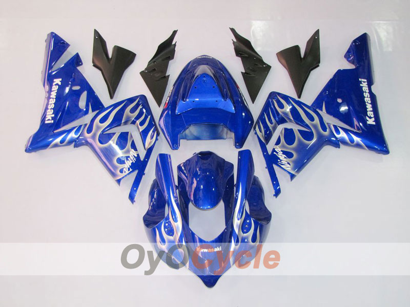Kit carene a iniezione per NINJA ZX-10R 04-05 - Blu, Bianco - Fiamma #OYO87901535 Immagine principale del prodotto