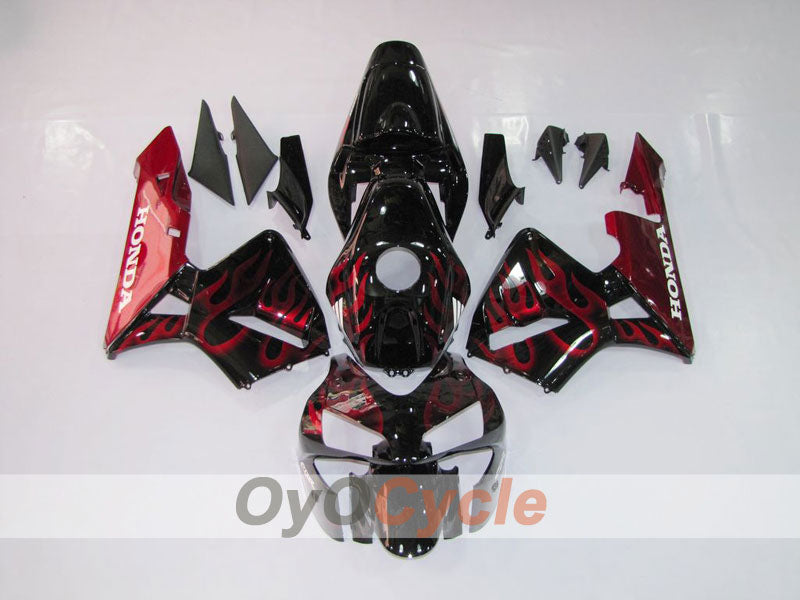 Carene a iniezione per CBR600RR anni 03-04 - Rosso, Nero - Fiamma #OYO87902509 Immagine principale del prodotto