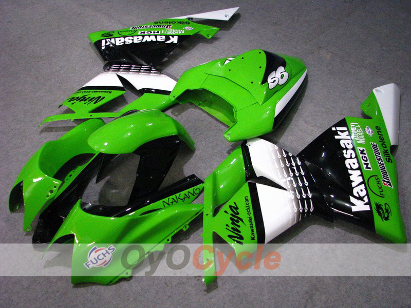 Kit carene stampate a iniezione per NINJA ZX-10R 04-05 - Verde, Bianco - Nakano #OYO87901549 Immagine principale del prodotto