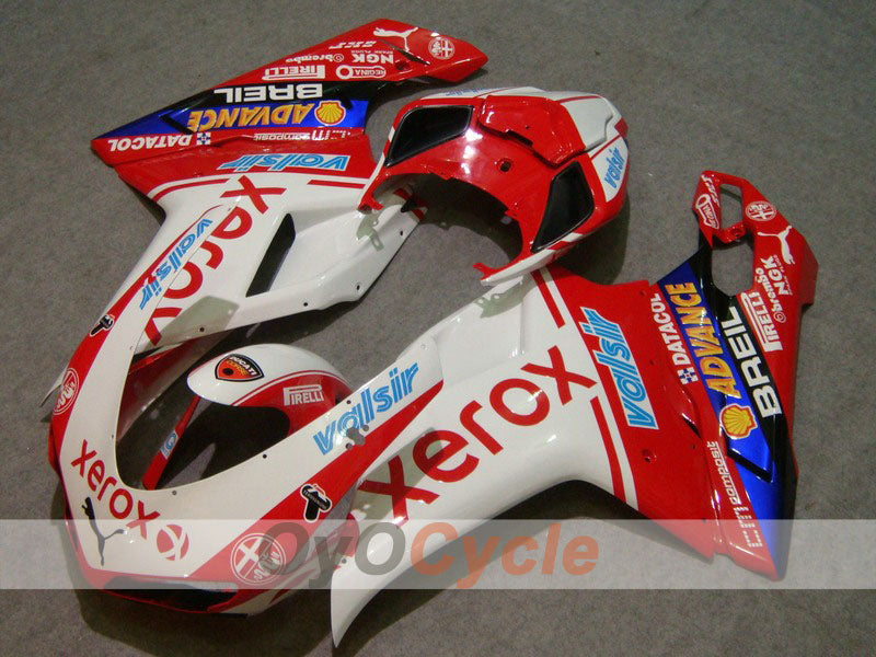 Kit carene a iniezione per Ducati 848 08-13 - Rosso, Bianco - Xerox #OYO87902251 Immagine principale del prodotto