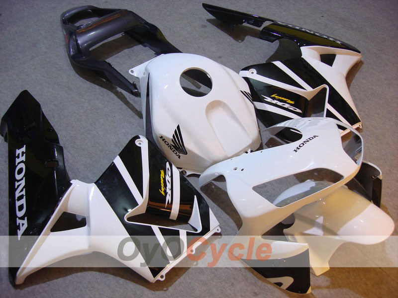 Kit carene stampate a iniezione per CBR600RR 03-04 - Bianco, Nero - Stile originale #OYO87902586 Immagine principale del prodotto
