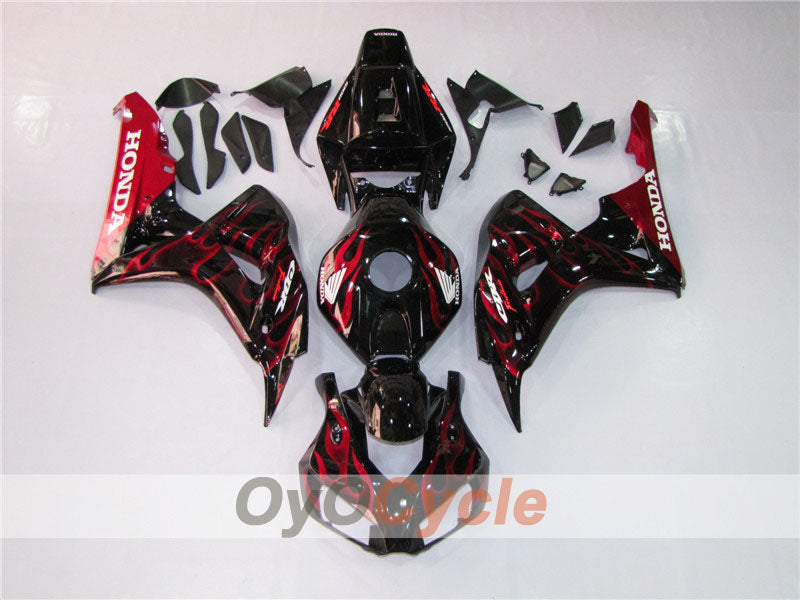 Carene a iniezione per CBR1000RR 06-07 - Rosso, Nero - Fiamma #OYO87900582 Immagine principale del prodotto