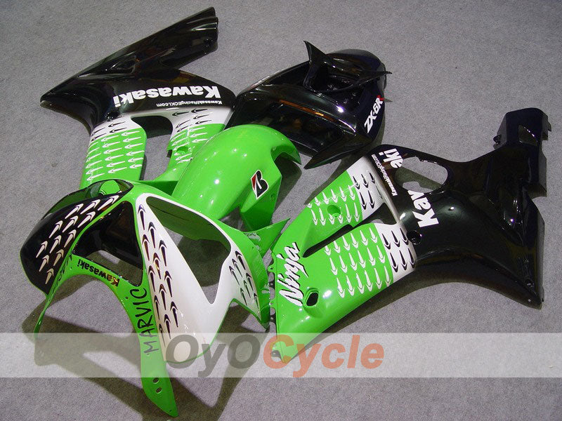 Kit carene a iniezione per NINJA ZX-6R 03-04 - Verde, Nero - Nakano #OYO87901819 Immagine principale del prodotto