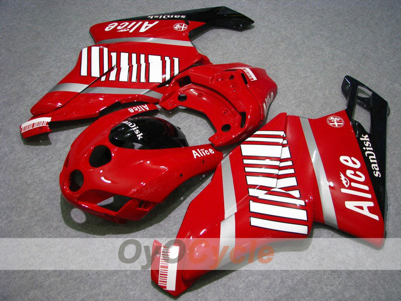 Kit carene a iniezione per Ducati 749 del 05-06 - Rosso, Nero - Alice #OYO87902149 Immagine principale del prodotto