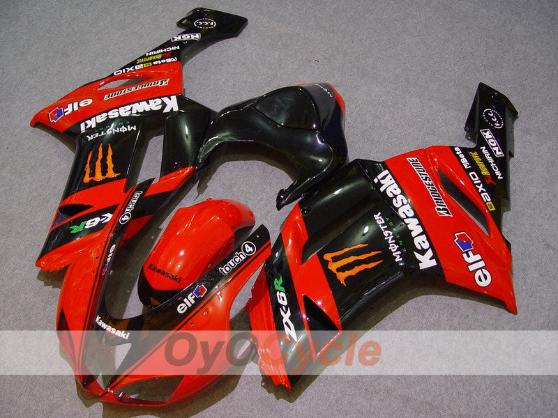 Kit carene a iniezione per NINJA ZX-6R 07-08 - Rosso, Nero - Monster #OYO87901956 Immagine principale del prodotto