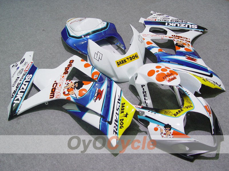 Kit carene a iniezione per GSX R1000 07-08 - Blu, Bianco - Dark Dog, MOTUL #OYO87902087 Immagine principale del prodotto