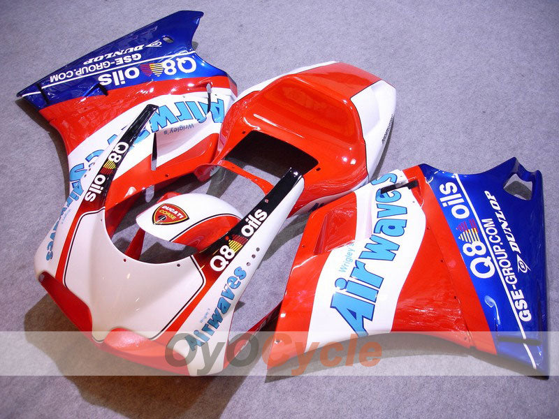 Carenatura a iniezione per Ducati 996 del 99-02 - Rosso, Bianco - Airwaves #OYO87902173 Immagine principale del prodotto
