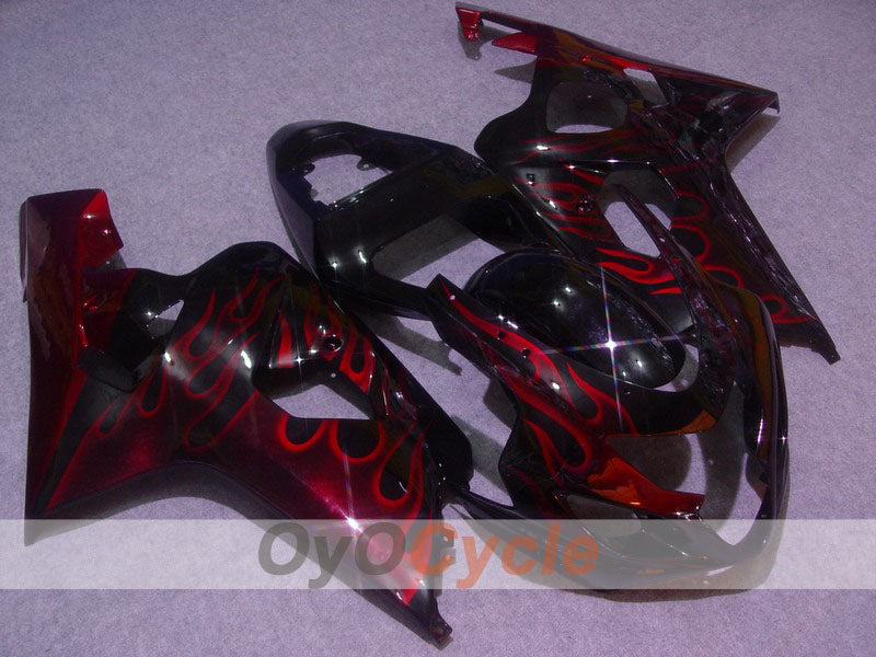 Kit carene a iniezione per GSX R750 04-05 - Rosso, Nero - Fiamma #OYO87901251 Immagine principale del prodotto