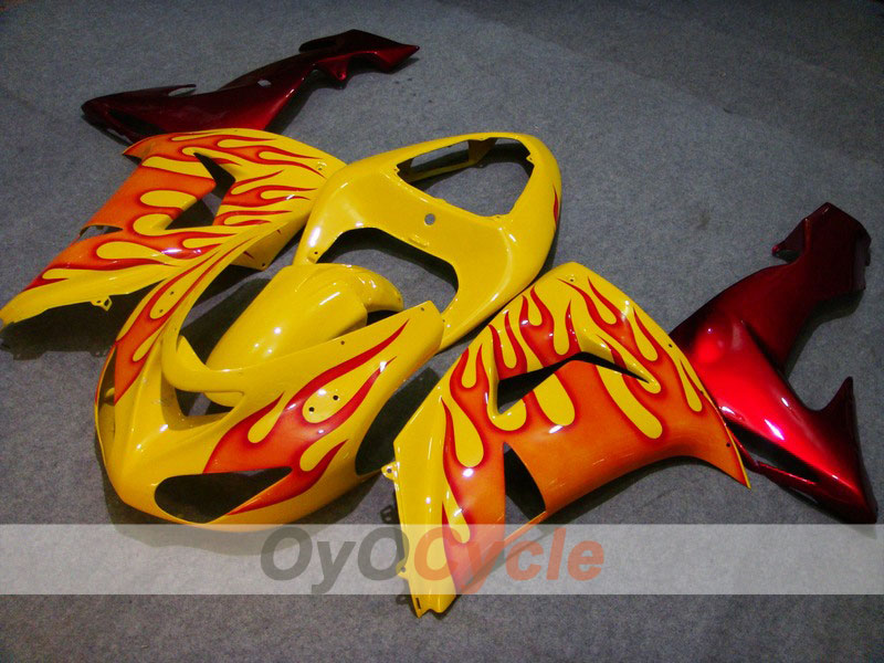 Kit carene a iniezione per NINJA ZX-10R 06-07 - Rosso, Giallo - Fiamma #OYO87901595 Immagine principale del prodotto