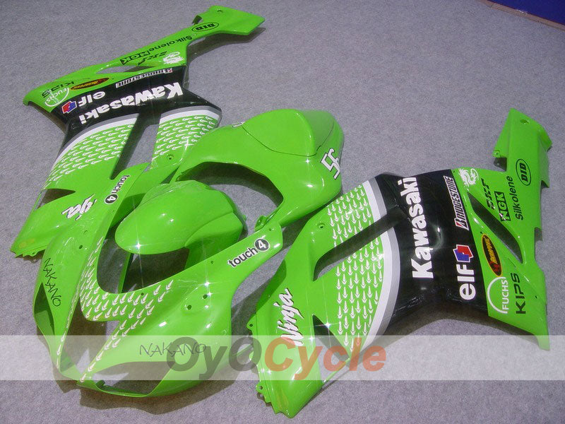 Kit carene a iniezione per NINJA ZX-6R 07-08 - Verde, Nero - Nakano #OYO87901968 Immagine principale del prodotto