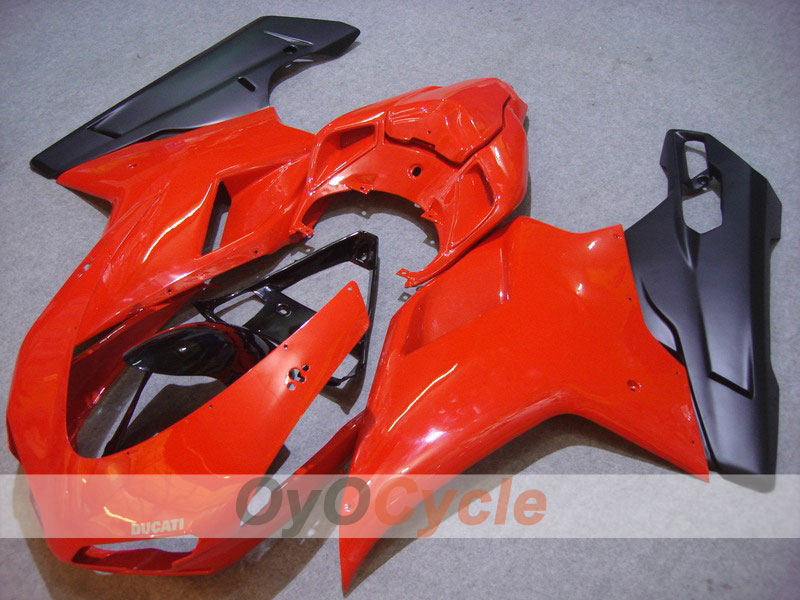 Kit carene a iniezione per Ducati 848 anni 08-13 - Rosso, Nero, Opaco - Stile originale #OYO87902191 Immagine principale del prodotto