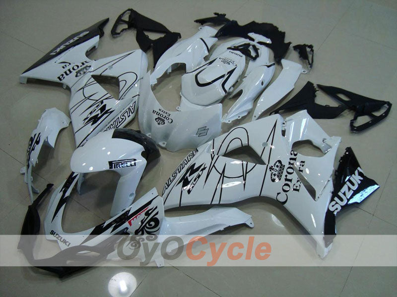 Carene a iniezione per GSX R1000 09-16 - Bianco, Nero - Corona #OYO87902863 Immagine principale del prodotto