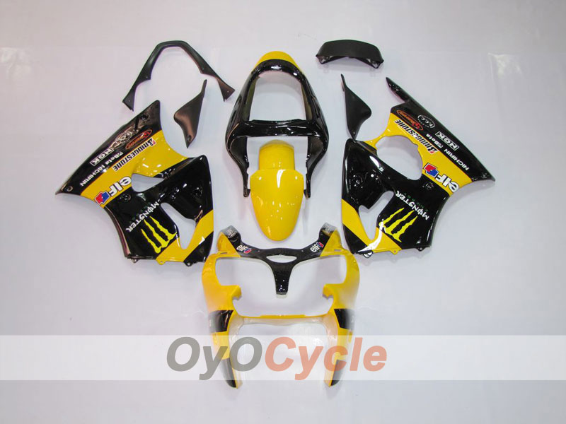 Kit carene a iniezione per NINJA ZX-6R 00-02 - Giallo, Nero - Monster #OYO87901716 Immagine principale del prodotto