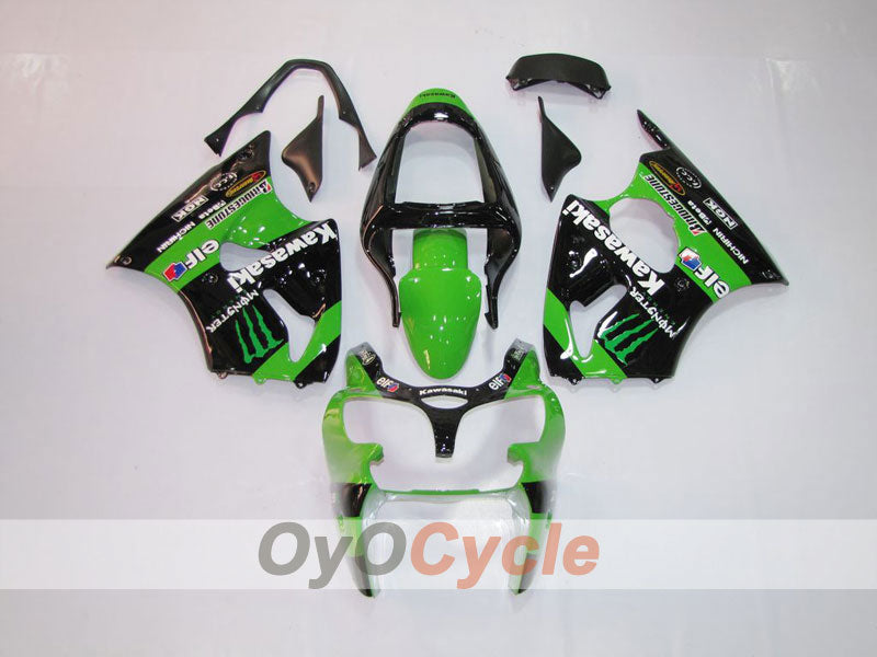 Carenatura a iniezione per NINJA ZX-6R 00-02 - Verde, Nero - Monster #OYO87901717 Immagine principale del prodotto