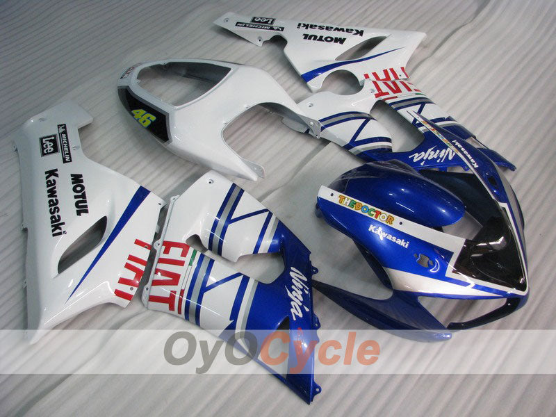 Carena a iniezione per NINJA ZX-6R 05-06 - Blu, Bianco - FIAT #OYO87901863 Immagine principale del prodotto