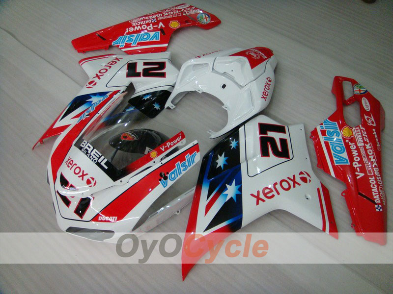 Carenatura a iniezione per Ducati 848 08-13 - Rosso, Bianco - Xerox #OYO87902253 Immagine principale del prodotto