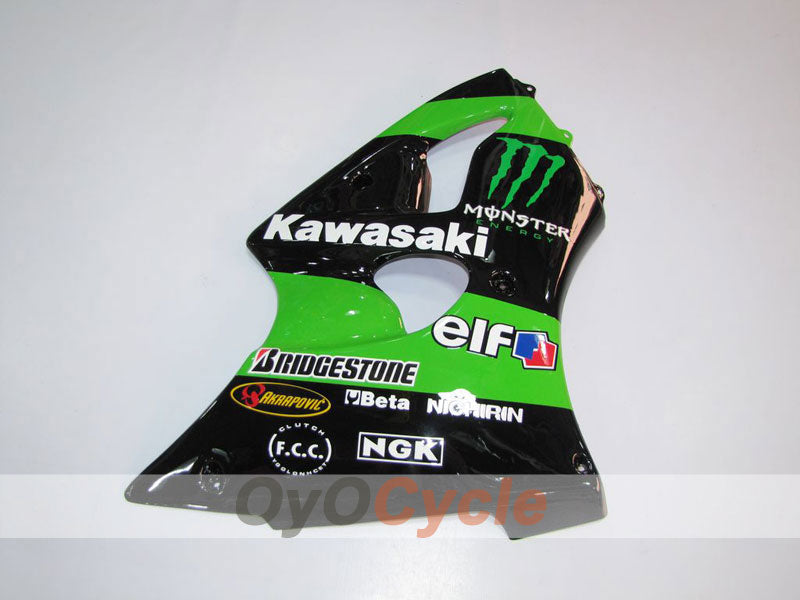 Carenatura a iniezione per NINJA ZX-6R 00-02 - Verde, Nero - Monster #OYO87901717 Immagine secondaria del prodotto