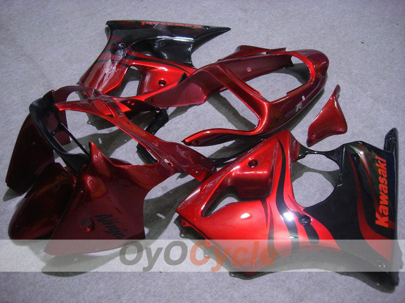 Kit carene a iniezione per NINJA ZX-6R 00-02 - Rosso, Nero - Fiamma #OYO87901712 Immagine principale del prodotto