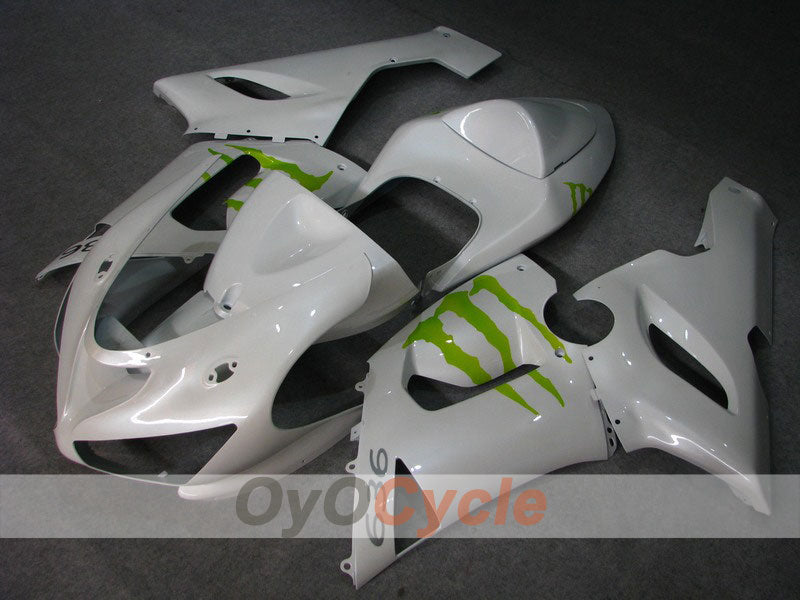 Kit carenatura a iniezione per NINJA ZX-6R 05-06 - Verde, bianco - Monster #OYO87901882 Immagine principale del prodotto