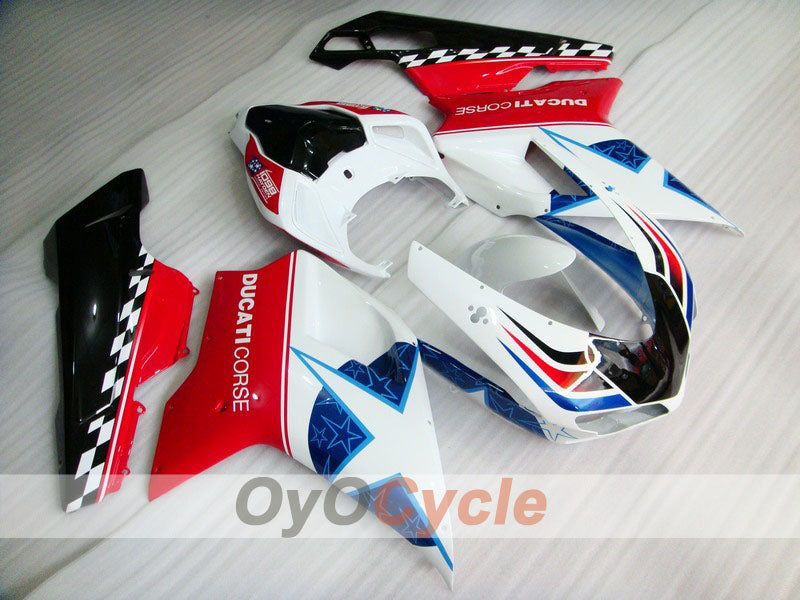 Kit carene a iniezione per Ducati 848 08-13 - Rosso, Bianco - Xerox #OYO87902255 Immagine principale del prodotto
