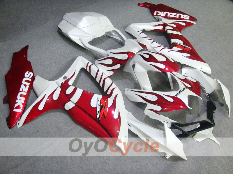 Kit carene a iniezione per GSX R600 08-10 - Rosso, Bianco - Fiamma #OYO87901637 Immagine principale del prodotto