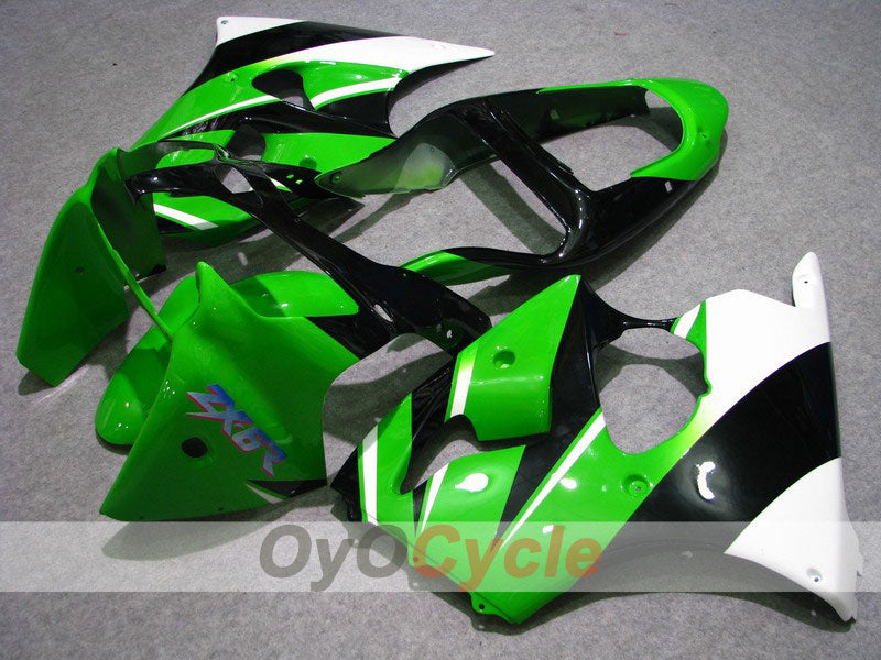 Kit carenatura a iniezione per NINJA ZX-6R anni 00-02 - Verde, Nero - Stile di fabbrica #OYO87901702 Immagine principale del prodotto