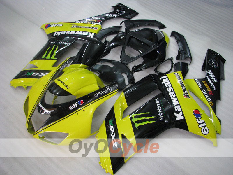 Kit carene a iniezione per NINJA ZX-6R 07-08 - Giallo, Nero - Monster #OYO87901959 Immagine principale del prodotto