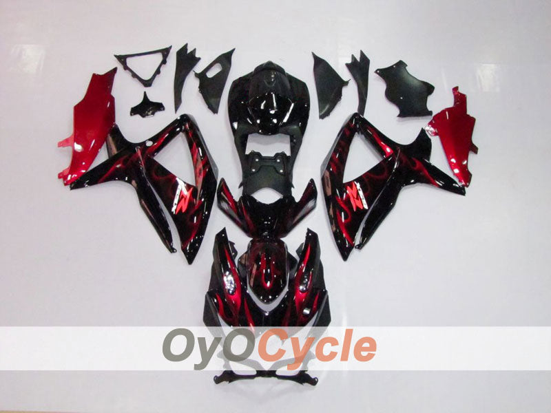 Kit carene a iniezione per GSX R750 anni 08-10 - Rosso, Nero - Fiamma #OYO87901432 Immagine principale del prodotto