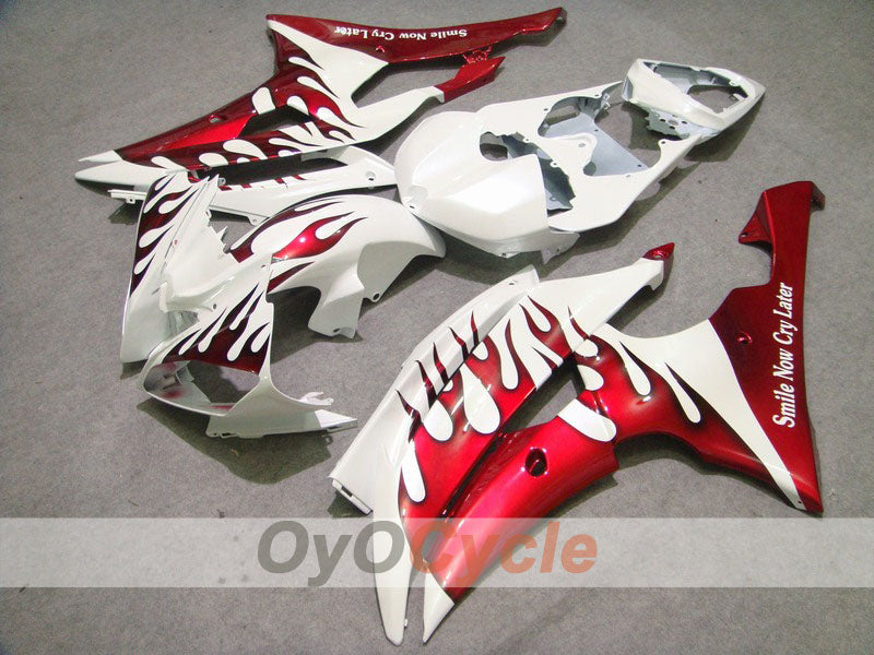 Kit carene a iniezione per YZF-R6 08-16 - Rosso, Bianco - Fiamma #OYO87900968 Immagine principale del prodotto