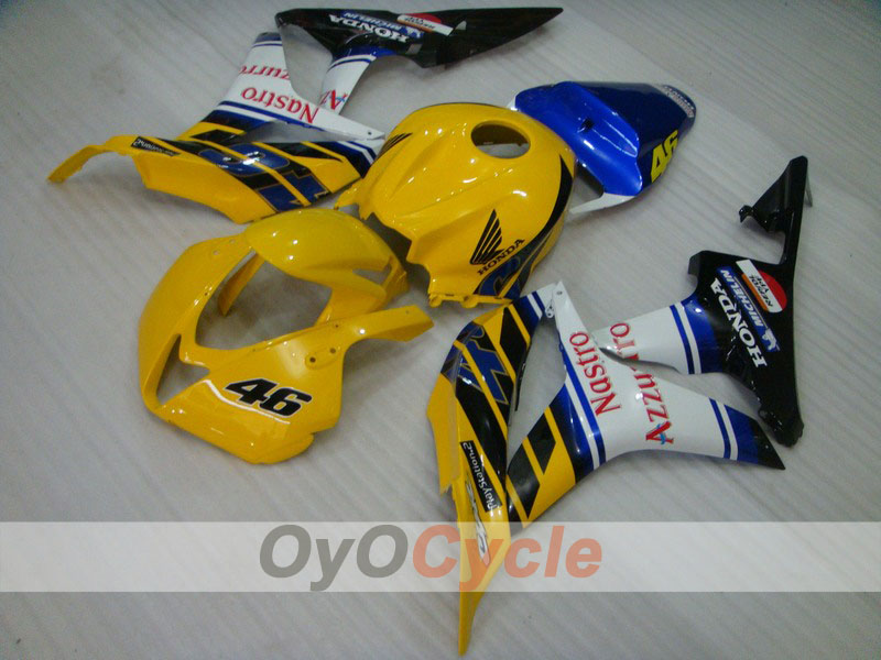 Kit carene a iniezione per CBR600RR anni 07-08 - Giallo, Nero - Nastro Azzurro #OYO87900377 Immagine principale del prodotto