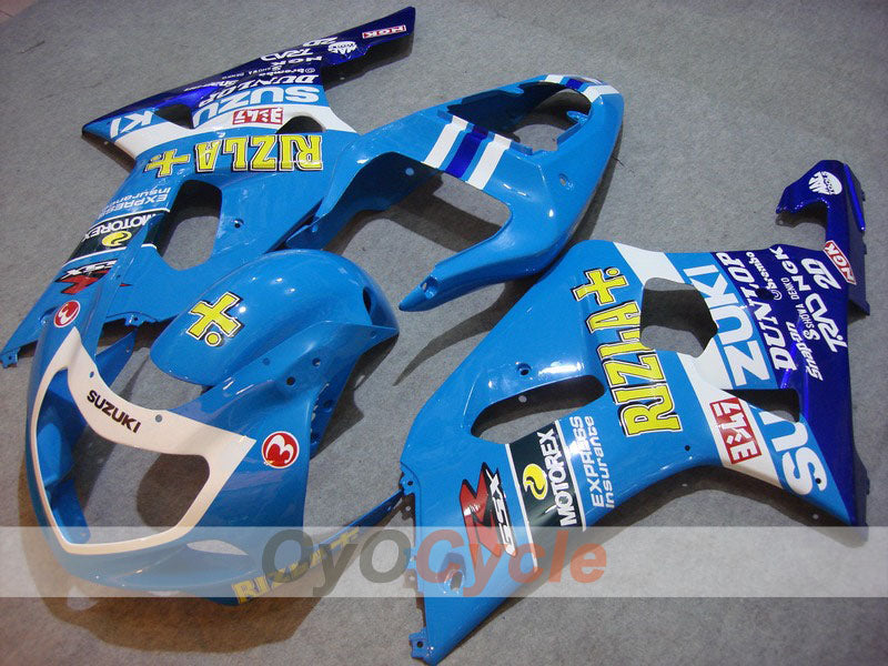 Kit carene a iniezione per GSX R600 01-03 - Blu, Bianco - Rizla+ #OYO87901150 Immagine principale del prodotto