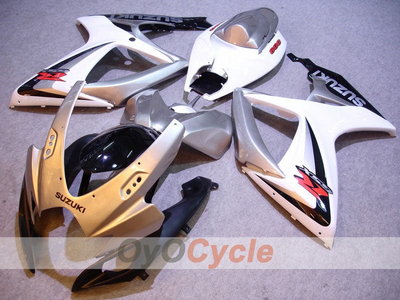 Kit Carene a Iniezione per GSX R600 06-07 - Bianco, Argento - Stile di Fabbrica #OYO87901569 Immagine principale del prodotto