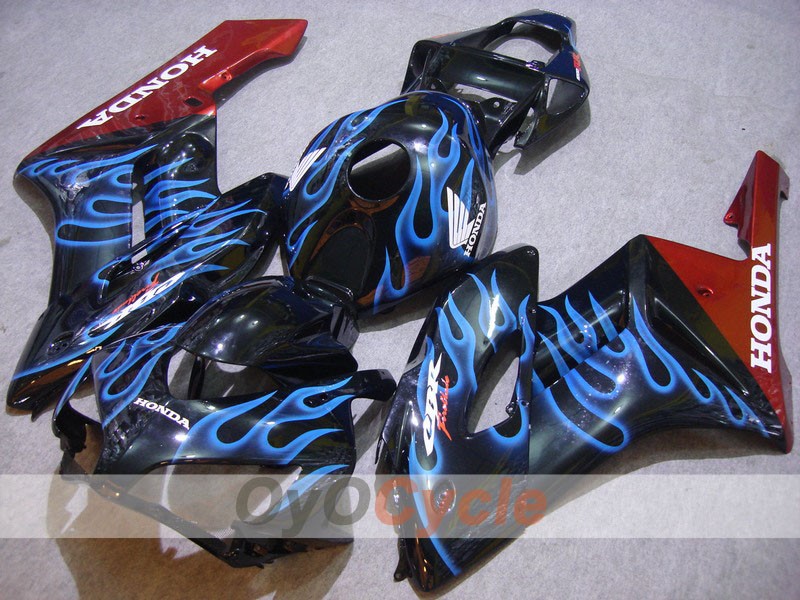 Kit carenatura a iniezione per CBR1000RR 04-05 - Blu, Nero - Fiamma #OYO87900489 Immagine secondaria del prodotto