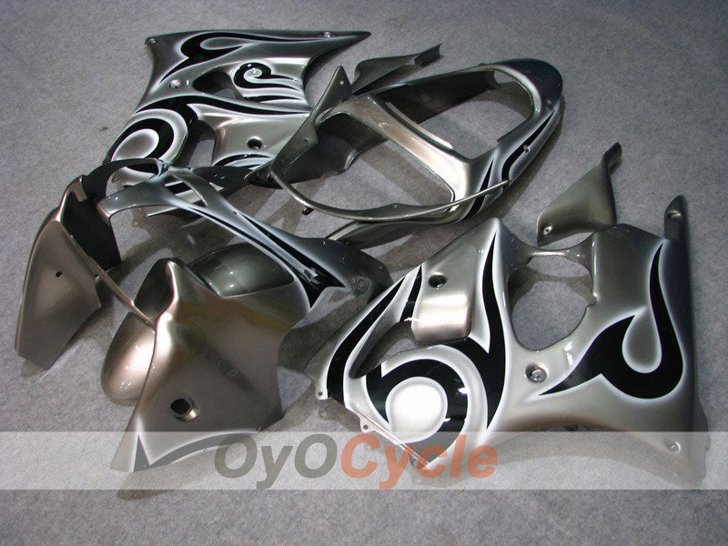 Kit carene a iniezione per NINJA ZX-6R 00-02 - Nero, Argento - Stile Fabbrica #OYO87901703 Immagine principale del prodotto